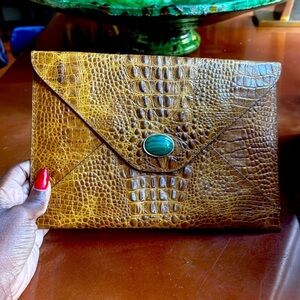 Leather Envelope Clutch from Turkey. New.